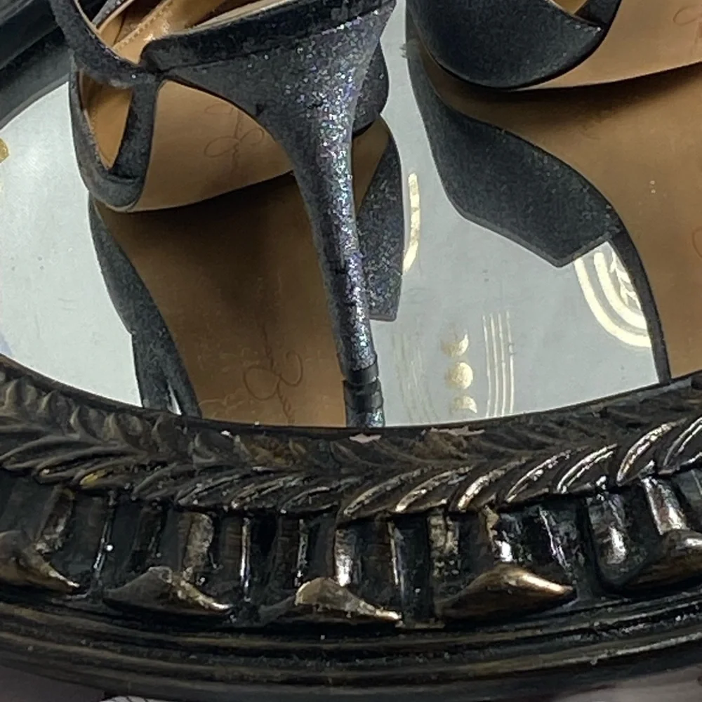 Jessica Simpson Glittering Silver Heels